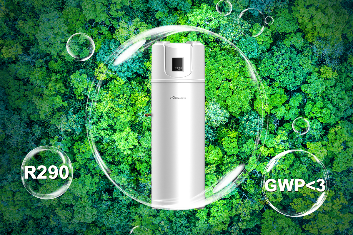 R290 All in one heat pump water heater 300L Top Discharged