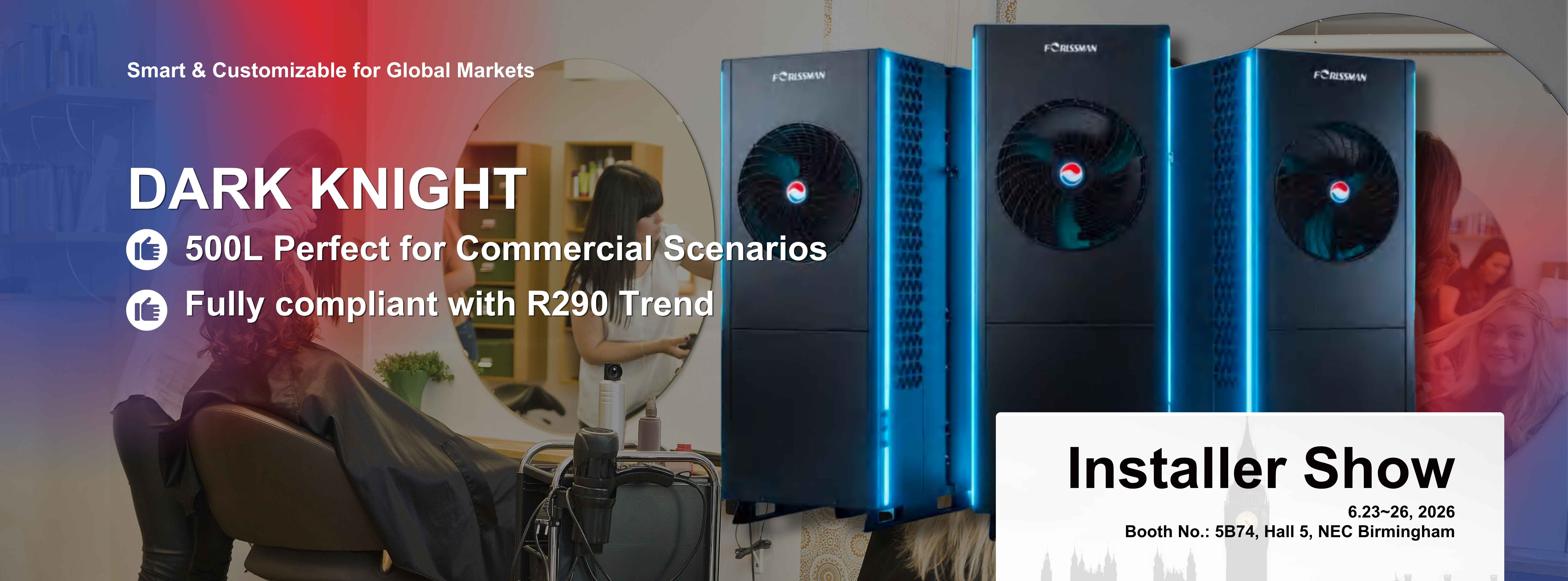 Forlssman Dark Knight R290 500L Heat Pump Water Heater A Reliable OEM Foundation for European Heating Brands