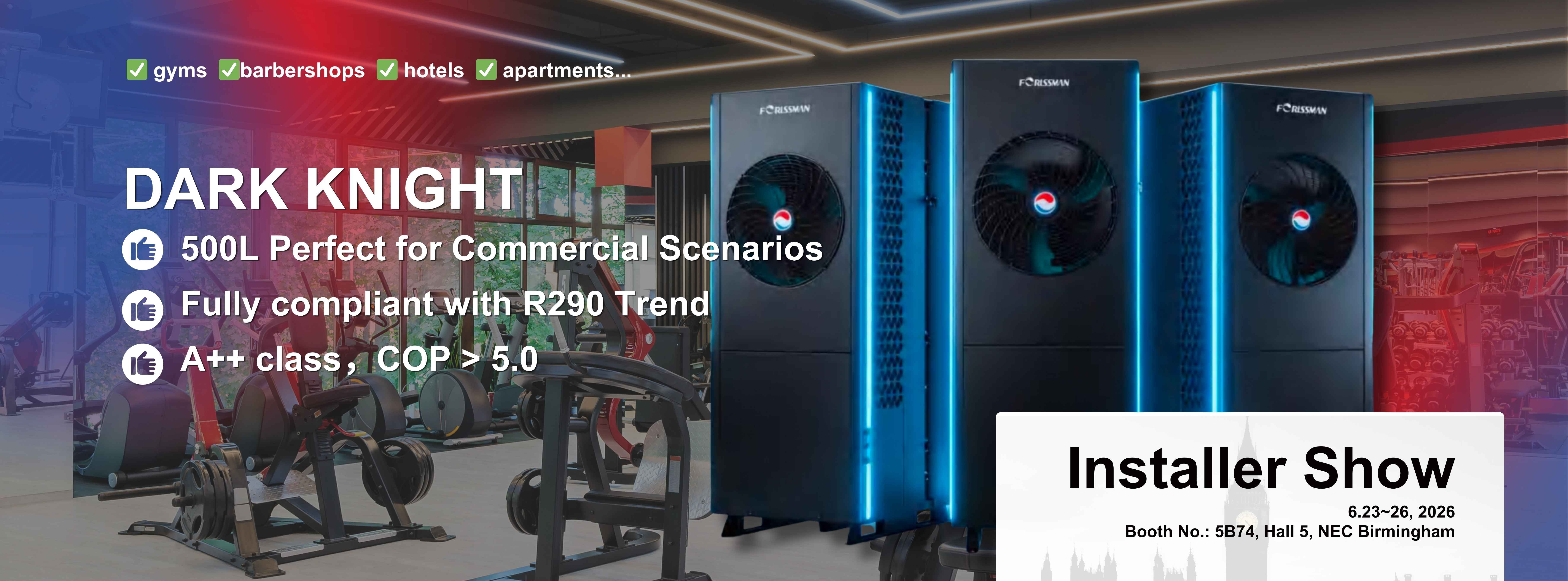 Forlssman Dark Knight R290 500L Heat Pump Water Heater A Reliable OEM Foundation for European Heating Brands