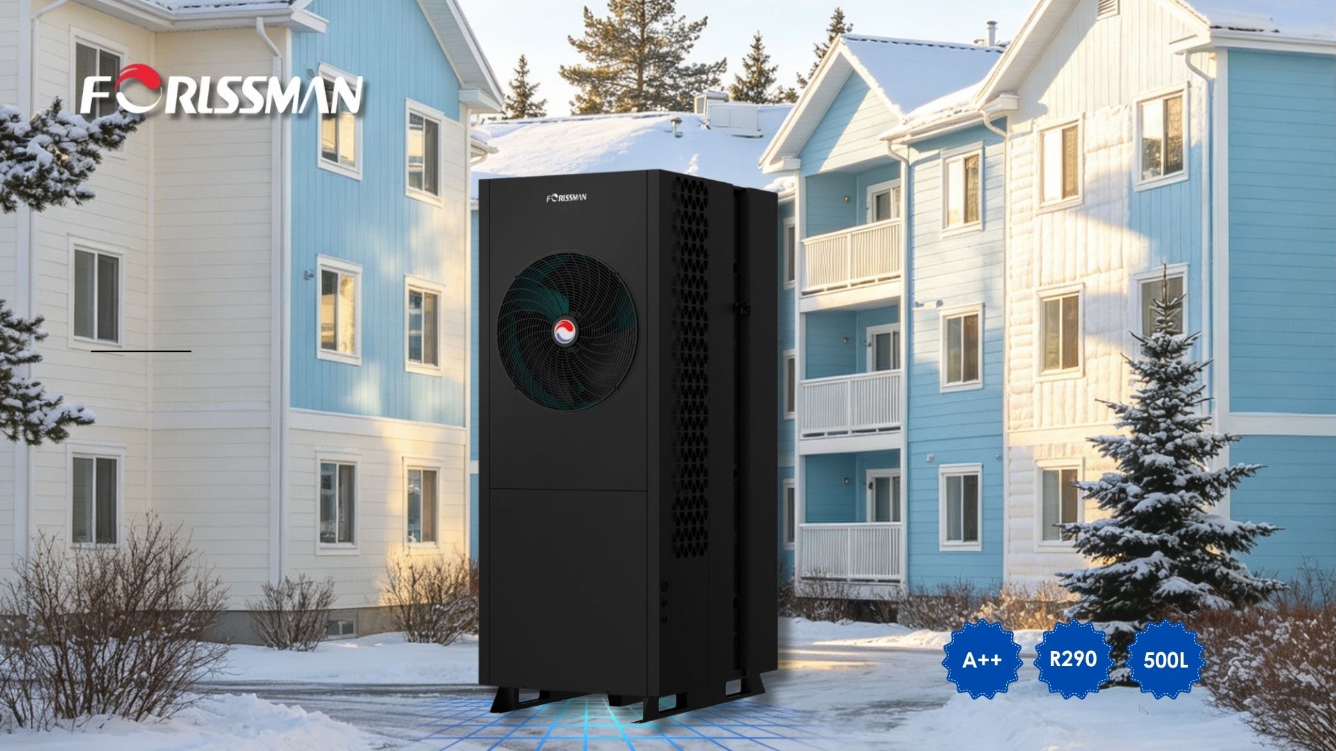 R290 500L Heat Pump Water Heater Scalable Hot Water for Commercial