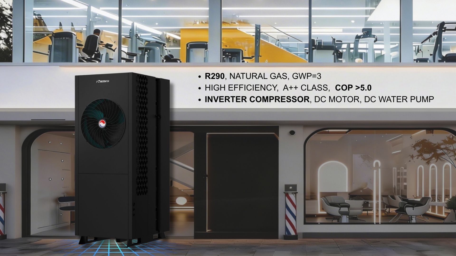 R290 500L Heat Pump Water Heater Scalable Hot Water for Commercial