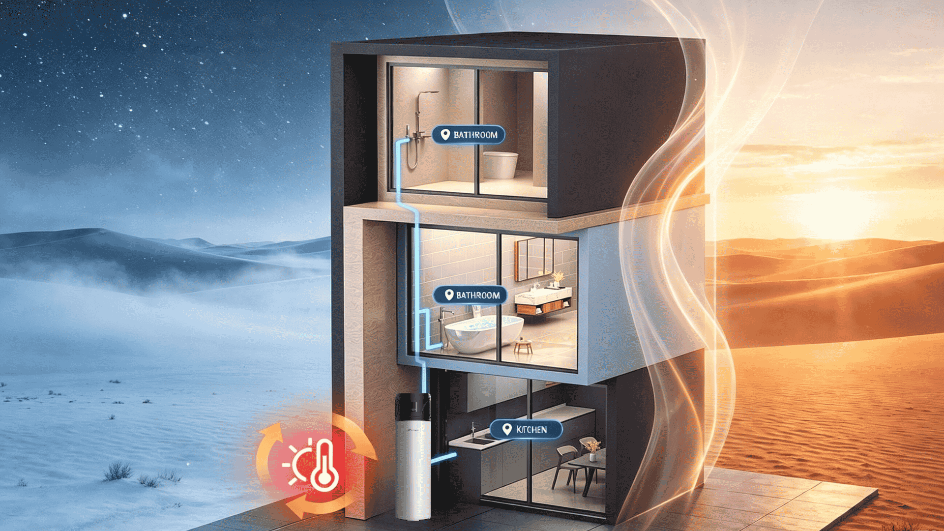 Industry Analysis: Why Integrated Hot and Cold Water Heat Pumps Become The New Trend of High-Temperature Regional Villa HVAC