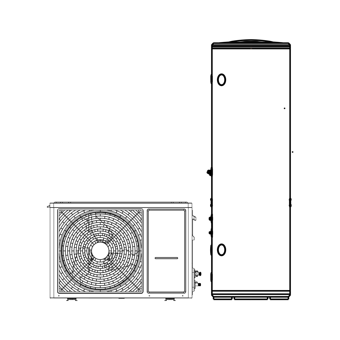 R410a Split HPWH for Southeast Asia