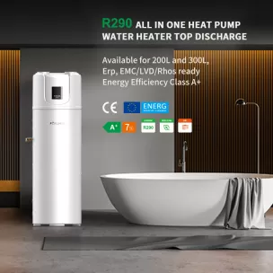 R290 All in one heat pump water heater 300L Top Discharged