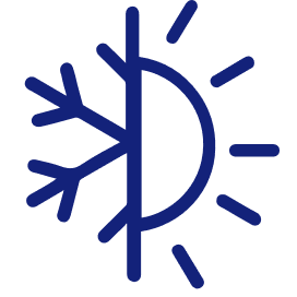 Works from -35°C (heating) to 43°C