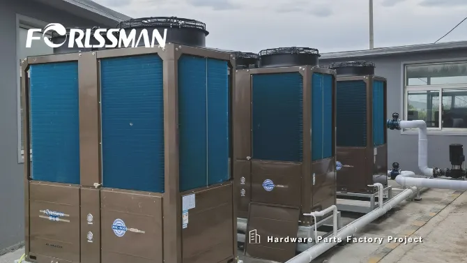 The hardware parts factory uses 3 KF90ET units for heating in Northeast China.