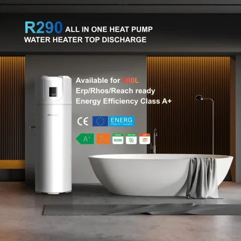 R290 All in one heat pump water heater top discharge 500L