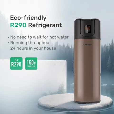 R290 All in one heat pump water heater top discharge 500L
